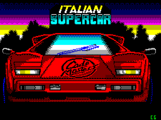 Italian Supercar title screen for ZX Spectrum
